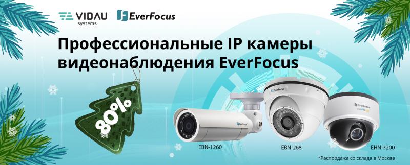 Скидки до 80%! Распродажа IP камер видеонаблюдения EverFocus.