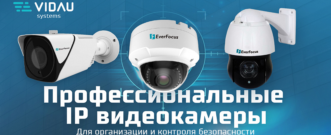 Широкий ассортимент профессиональных IP видеокамер ACE и EverFocus для организации и контроля безопасности
